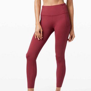 NWT Lululemon Fast and Free 25" Chianti Size 8